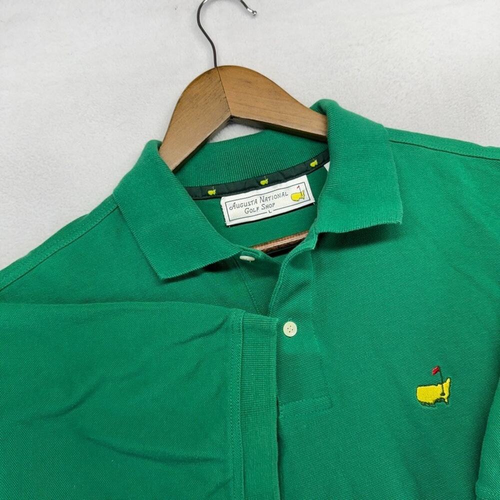 Vintage Masters Polo Shirt men's Large Green Augsta National Golf Shop CLEAN 90s - Picture 1 of 6